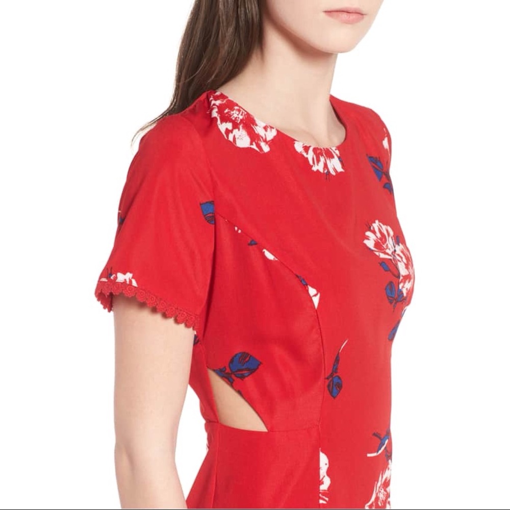 NWOT SOCIALITE Red Strappy Back Mini Dress Small - Picture 8 of 8